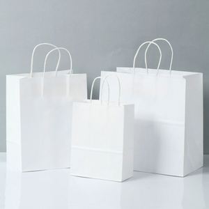 Bolsas de Papel Kraft Reutilizables Ecológicas Personalizadas con Asas Retorcidas y Logotipo para Compras, Regalos Corporativos y Comida para Llevar - Product Image 1