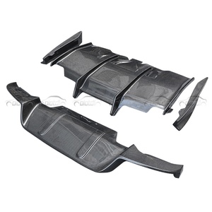 PSM Carbon Fiber Diffuser Rear Bumper Lip Fin Spoiler With Canards Side <b>Splitter</b> for BMW M6 F12 Auto Tuning - Product Image 3