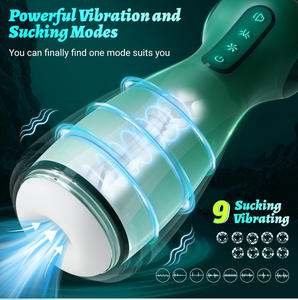 Masturbateur vibrant à commande vocale avec clip d'aspiration pour homme, version Civi APP, modèle DP-01 OEM, fonctions de pression et d'aspiration - Product Image 2