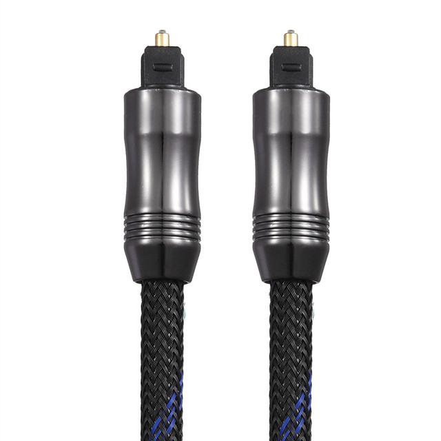 High Quality, Chromium Metal Casing, Audio Optical Fiber, Toslink Cable for MD DVD CD PCA and Sound Cards