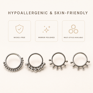 Perles de soudage 16G titane Septum cerceau boucle d'oreille <span class=keywords><strong>Tragus</strong></span> Cartilage <span class=keywords><strong>Piercing</strong></span> charnière Clip sur anneau de nez - Product Image 4