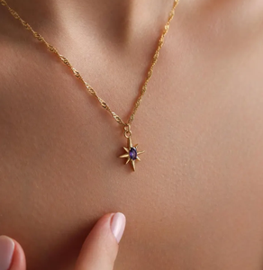 Collana con Pendente a Stella in Acciaio Inossidabile 316L, Vivace Collana Stella Polare, Collana <span class=keywords><strong>Polaris</strong></span> - Product Image 3