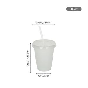 Vaso Creativo Grande de PP que Brilla en la Oscuridad, Taza Luminosa con Pajita, Disponible para Pedidos al por Mayor - Product Image 5