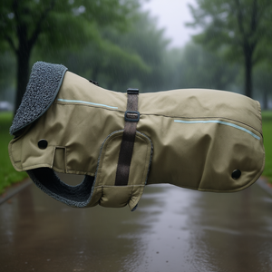 Abrigo para Perro Rouen Shelter XS 30 cm Arena, Ropa Impermeable para Mascotas - Product Image 3