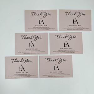 Tarjetas de Agradecimiento Personalizadas al por Mayor con Diseño de Durazno e Impresión en Negro - Soportes y Exhibidores para Joyería para Pequeñas Empresas - Product Image 2