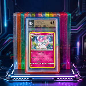 TPU Mixed Gradient Color Glitter Clear Back Panel Plate Graded <strong>Card</strong> Slab Bumper Guard B G S Slab <strong>Protector</strong> with Back Panel Plate - Product Image 4