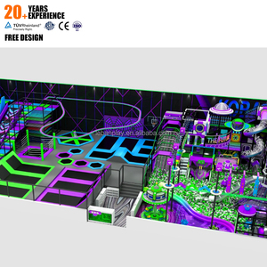 Trẻ em nhảy công viên thương mại Tùy chỉnh Công viên Trampoline công viên giải trí thiết bị sân chơi trong nhà với chiến binh Ninja - Product Image 1