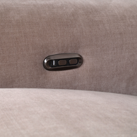 Fauteuil inclinable électrique moderne en tissu, une place, avec cadre carré en métal et port USB pour salon