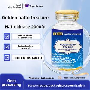 <span class=keywords><strong>Natto</strong></span> Baolong Or, complément alimentaire spécialisé en oméga-3, nattokinase, 60 capsules, gestion de l'énergie, adulte, distribution OEM - Product Image 2