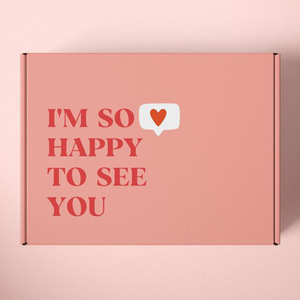 Boîte d'emballage d'expédition écologique en papier <span class=keywords><strong>kraft</strong></span> rose en carton ondulé imprimé en couleur Boîtes postales personnalisées - Product Image 3