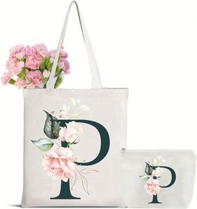 100% Cotton Canvas Tote <b>Bags</b> Digital Photo Printed Double-Sided Floral Design 38x40 Inches <b>Reusable</b> <b>Shopping</b> <b>Bag</b> for Gifts - Product Image 2