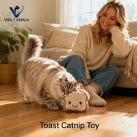 Jouet en peluche pour chat en forme de pain grillé avec herbe à chat, carré, doux, interactif, pour câliner et stimuler, accessoires pour chat, vente en gros