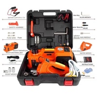 Kit de cric hydraulique électrique 12V 5 TONNES 5T avec pompe à air et clé électrique 3-en-1, outil de changement de pneu d'urgence pour véhicules