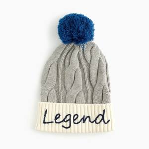 ENSEMBLES DE GANTS D'ÉCHARPE EN CÂBLE TRICOTÉ 65/30/5 Coton/nylon/laine mérinos AVEC BRODERIE pour GARÇON - Product Image 1