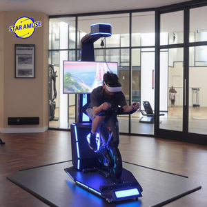 Simulateur de vélo <span class=keywords><strong>VR</strong></span> dynamique pour le divertissement sportif en intérieur, équipement de fitness en métal, parc d'aventure, centre commercial, aéroport - Product Image 1