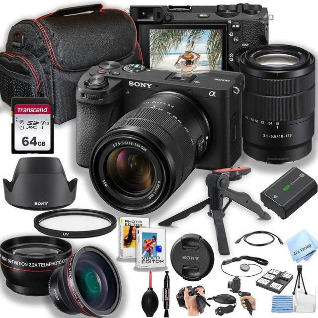 Alpha A6700 Mirrorless Video Camera with SEL1655G 16-55mm F2.8 G Standard Zoom APS-C Lens CMOS Sensor 8K Video SD Card