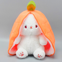Jouets en peluche lapin mignon en forme de fruit, lapin en peluche avec carotte, pour décorations de fête de Pâques et cadeaux d'anniversaire