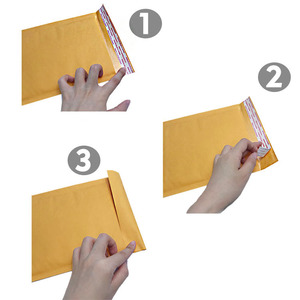 personalizado impreso A2 A3 A4 burbujas de aire embalaje correo sobres burbujas marrón sobre papel Kraft con Bubles <span class=keywords><strong>para</strong></span> joyería - Product Image 3