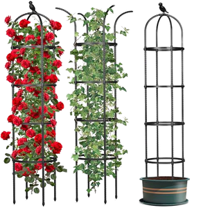 Support de plante moderne en métal recouvert de plastique antirouille pour tomates, concombres, raisins et fleurs – Treillis facile à installer - Product Image 1