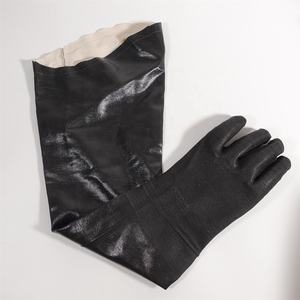 Guantes Largos de Neopreno Negro de 90 cm, Resistentes al Aceite, Ácidos, Químicos, al Calor, al Fuego, Impermeables, Gruesos, Antideslizantes y Arrugados - Product Image 2