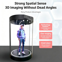 Écran holographique multi-tailles avec interaction IA, tube holographique 3D, affichage holographique transparent pour magasin de détail