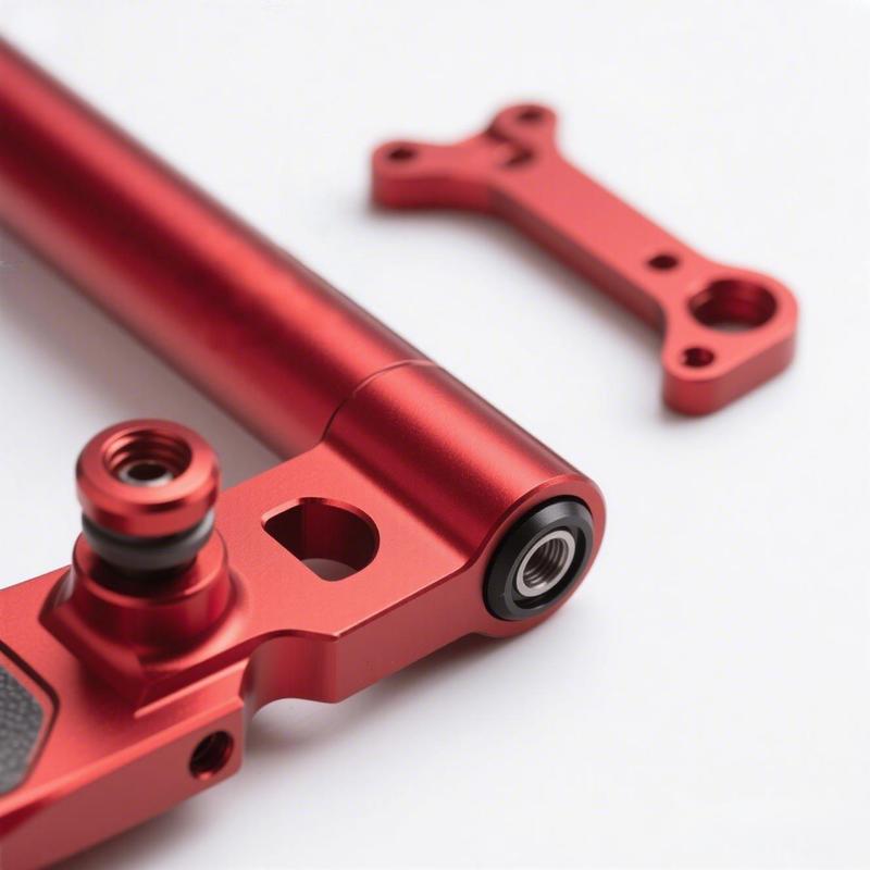 Custom Precision CNC Machined Red Anodized