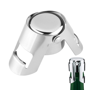 Tapón de Vino de Acero Inoxidable de Lujo, Hermético, Ecológico, de Grado Alimenticio, con Certificación CE, Accesorios de Bar para Mantener Fresco el <span class=keywords><strong>Cava</strong></span> y el Prosecco - Product Image 1
