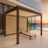 Pergola en aluminium sur mesure Sweet Home, motorisée, manuelle, imperméable, résistante au vent, installation facile pour jardin, cour, terrasse