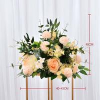 Arrangement de boules de roses artificielles en soie, moderne, de haute qualité, pour centre de table de mariage ou de fête