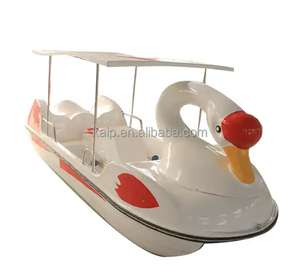 Swan animale giocattolo in vetroresina barca da pesca pedale elettrico integrato barca gonfiabile pontone batteria del motore elettrico - Product Image 1