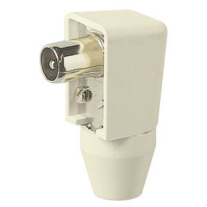 Tv Plug 90 Degree Ivory 9.5 Mm Connector For <b>Cable</b> Use - Product Image 1