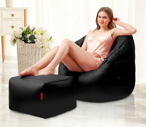 Sofá Personalizado para Sala <span class=keywords><strong>de</strong></span> Estar, Azul, <span class=keywords><strong>de</strong></span> Cuero Impermeable, Tipo Puff - Product Image 3
