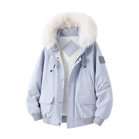 Veste à capuche pour homme personnalisable avec logo, col en fourrure, fermeture éclair et boutons, décontractée, confortable, chaude, coupe-vent et imperméable pour l'extérieur