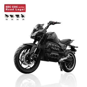 2023 COC EEC Electric Motorcycle 72V 30AH 5000W 8000W For Women Men Kids High Speed Lithium Battery Racing Motorcycle For Riding