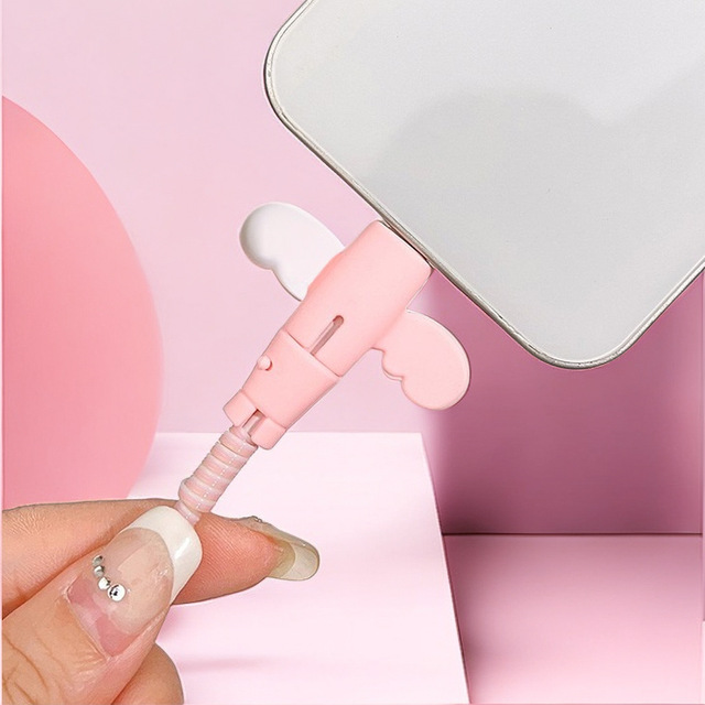 2024 Cute Angel Simple Cable Protector Data Line Protector Sheath Cable Winder Cover