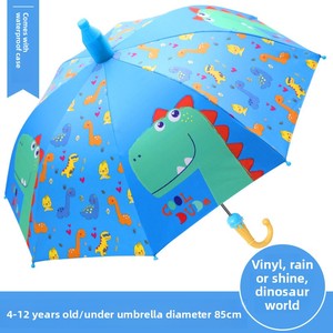 Parapluie droit pour enfants, garçons et filles, en vinyle, motif dessin animé, imperméable, à long manche, ouverture manuelle et automatique, double usage, pare-soleil - Product Image 6