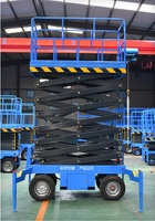 Plateforme élévatrice mobile à ciseaux SJY, capacité de charge 500 kg, 6m/8m/10m, acier électrique, 2100*900mm, double commande, pneus pneumatiques