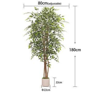 Arbre à Ficus Artificiel Haute Qualité Grand Ficus <span class=keywords><strong>Tre</strong></span> Artificiel Intérieur/Extérieur Décoration de la Maison Paysage - Product Image 4