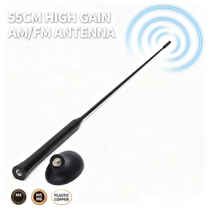 <span class=keywords><strong>Antenne</strong></span> de toit AM/FM noire de 55 cm avec base en plastique et cuivre, vis M4 M5 M6, réception de signal à gain élevé, OEM pour <span class=keywords><strong>voiture</strong></span> - Product Image 1