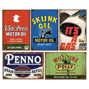 Segno di metallo per Garage uomo Cave Bar cucina, arredamento nostalgico auto Retro Tin Sign, Gas Oil pubblicitario in metallo