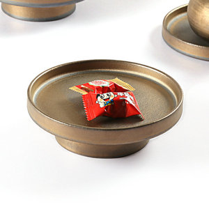 Ceramic Elevated Dish Rust Glaze <b>Small</b> Side Plate Handmade Restaurant Serving <b>Tray</b> - Product Image 2
