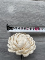Fleur de Nénuphar en Bois Sola de Haute Qualité, 10 cm, Naturelle, Séchée, Écologique, Longue Durée, Décoration pour le Nouvel An Chinois