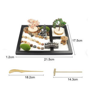 Jardin <span class=keywords><strong>Zen</strong></span> avec bouddha, râteau, jardin de <span class=keywords><strong>sable</strong></span> et de roche et porte-encens - Product Image 3