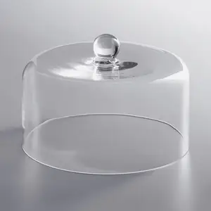 Soporte para pasteles Vidrio transparente 13 "Herramientas para pasteles de cocina Molde de plástico Tazas para magdalenas Moldes de plástico para hornear Alimentos Cubierta con cubierta redonda