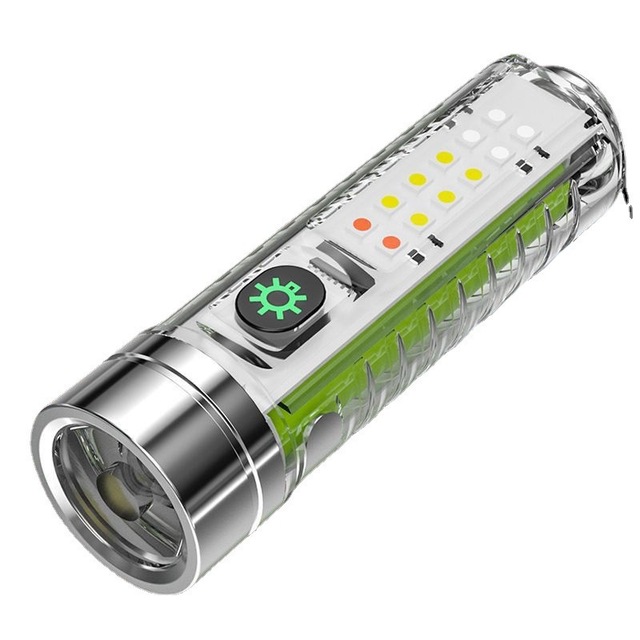 Cross-border Bright Flashlight AOK-01 USB Rechargeable Outdoor Portable Mini Keychain Strong Light Long-range Zoom IP20