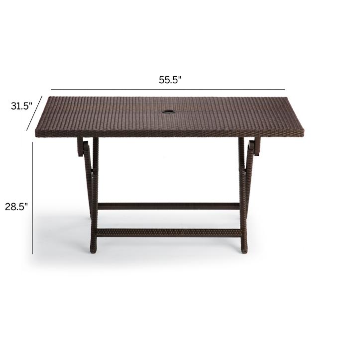 Factory direct sale foldable camping table height adjustable poly rattan outdoor picnic garden table