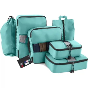 批发6件套旅行行李收纳器包装立方体收纳器