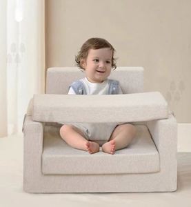 Sofá de tela para bebé, asiento de suelo anticaída para bebés, silla de soporte suave para niños pequeños, cojín para actividades, alimentación y sala de estar - Product Image 3