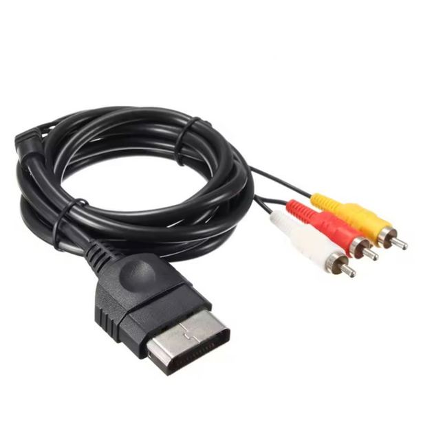 2026R for Xbox Controller Composite Cord Cable HD RCA Component AV Audio Video Connection Plastic Wired Cable