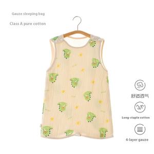 Vêtements en mousseline pour bébé Gilet sans manches d'<span class=keywords><strong>été</strong></span> pour nouveau-né Sac de couchage en gaze de coton pur pour bébé - Product Image 4